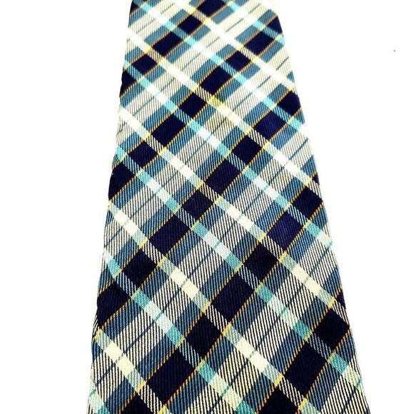 Banana Republic‎ Multi Colored Silk Tie Woven Wide Regimental Stripes - Picture 2 of 5